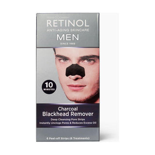 Retinol Men Charcoal Blackhead Remover - 6 Treatments
