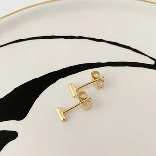 Midi Round Bar Earrings