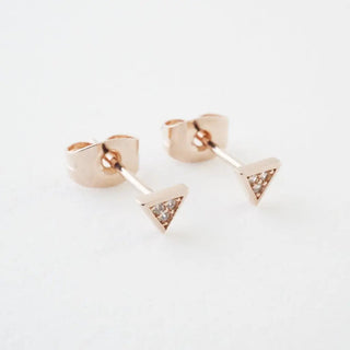 Mini Crystal Triangle Stud Earrings