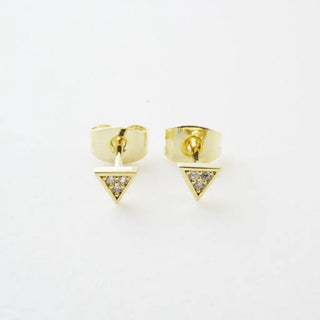 Mini Crystal Triangle Stud Earrings