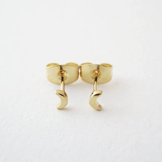 Mini Moon Stud Earrings