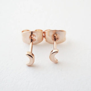 Mini Moon Stud Earrings