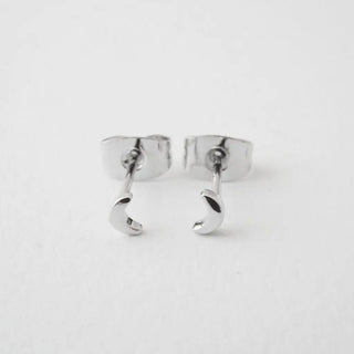 Mini Moon Stud Earrings