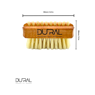Dural Pear wood hand/nail brush with natural bristles - 1 & 5 rows