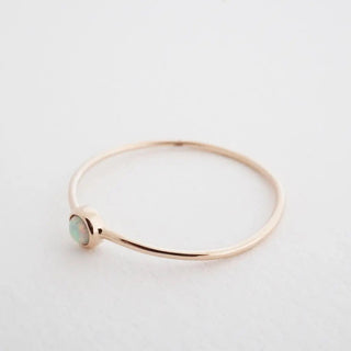 Opal Solitaire Ring, 14k Gold