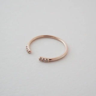 Open Crystal Ends Ring