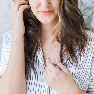 Open Heart Necklace - Final Sale