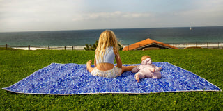 The Shwally Picnic Blanket - Wavy Rainbows