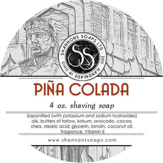Shannons Soap Pi?a Colada Shaving Soap 4 Oz