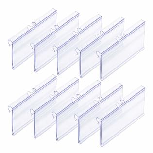 32-Inch Clear Plastic Label Holders for Wire Baskets (50 Count)
