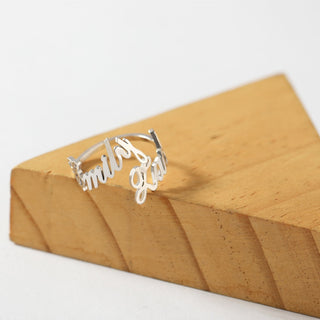 Custom Two Name Ring