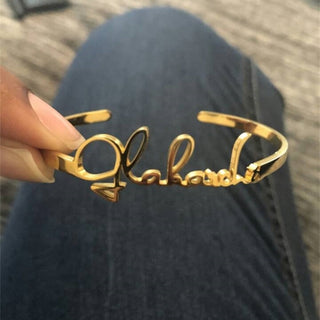 Custom Name Bangle Bracelet