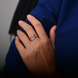 Custom Two Name Ring