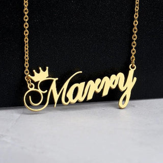 Custom Crown Name Necklace