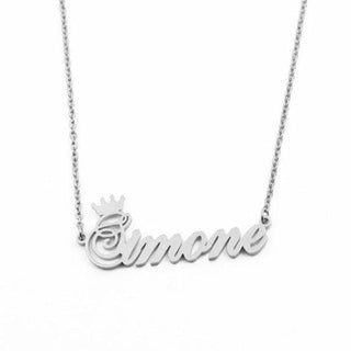 Custom Crown Name Necklace
