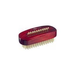 Kent Brushes Natural White Bristle Nail Brush Red