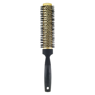 Gold Ceramic Nano Coating & Wavy Ion Bristle Hair Brush - 7.5 Long Barrel