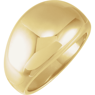 Riviera 14K Gold Dome Ring – 8 mm or 12 mm