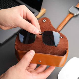 Rochester Full-Grain Leather Eyeglass Case