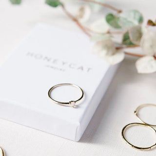 Rose Quartz Point Solitaire Ring