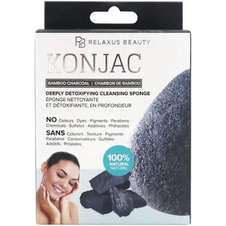 Konjac Bamboo Charcoal Cleansing Sponge 7g