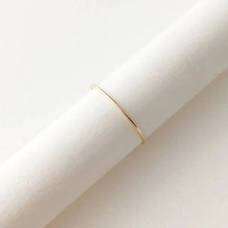 Skinny Stacking Ring, 14k Gold