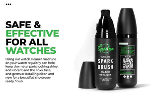 SparkBrush™ by Sparklean® — Soft-bristle cleaner for luxury watches & fine jewelry