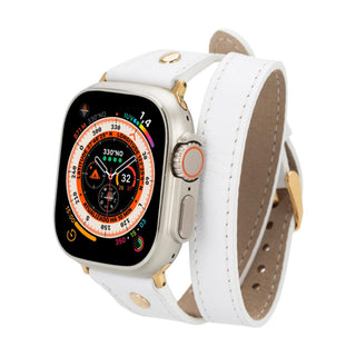 Syracuse Double Tour Leather Bands for Apple Watch 9, Ultra 2 and SE