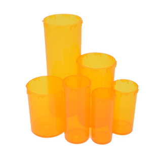 Precise  Pak  Screw-Loc Amber Plastic Vial  13 Dram 300 C