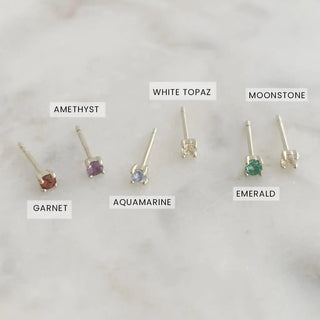 Tiny Birthstone Studs