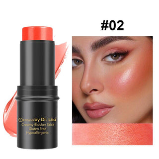 Compact Blush Stain Stick for Cheeks, Lips, Eyes