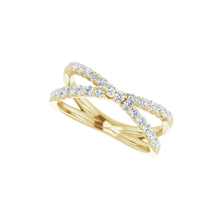 Valérie 14K Gold Lab-Grown Diamond Criss-Cross Ring – 1/2 CTW
