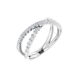 Valérie 14K Gold Lab-Grown Diamond Criss-Cross Ring – 1/2 CTW