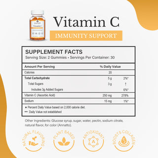Halal Vitamin C Chewable Gummies - 60 Count | Salaam Nutritionals