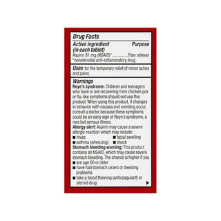 Leader Chewable Aspirin Tablets Cherry 81mg 36ct