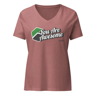 You are Awesome - Women’s relaxed v-neck t-shirt